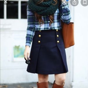 J.Crew double serge wool sailor skirt Navy Size 4